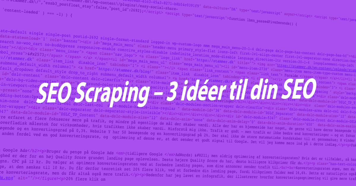 SEO Scraping blogindlæg